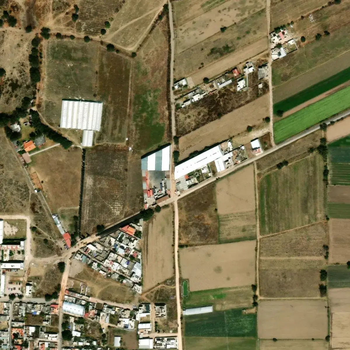 Vista satelital de la planta y las calles de llegada